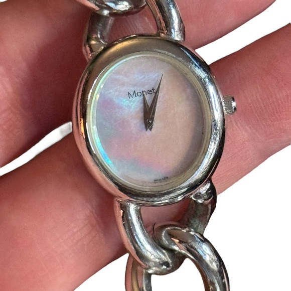 Monet Silver Women's Chain Bracelet Watch - Picture 5 of 9